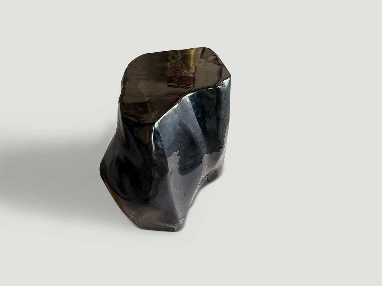VOLCANIC GLASS COFFEE TABLE OR LARGE SIDE TABLE