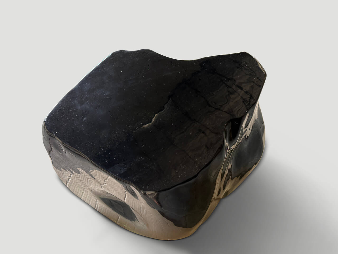 VOLCANIC GLASS COFFEE TABLE OR LARGE SIDE TABLE