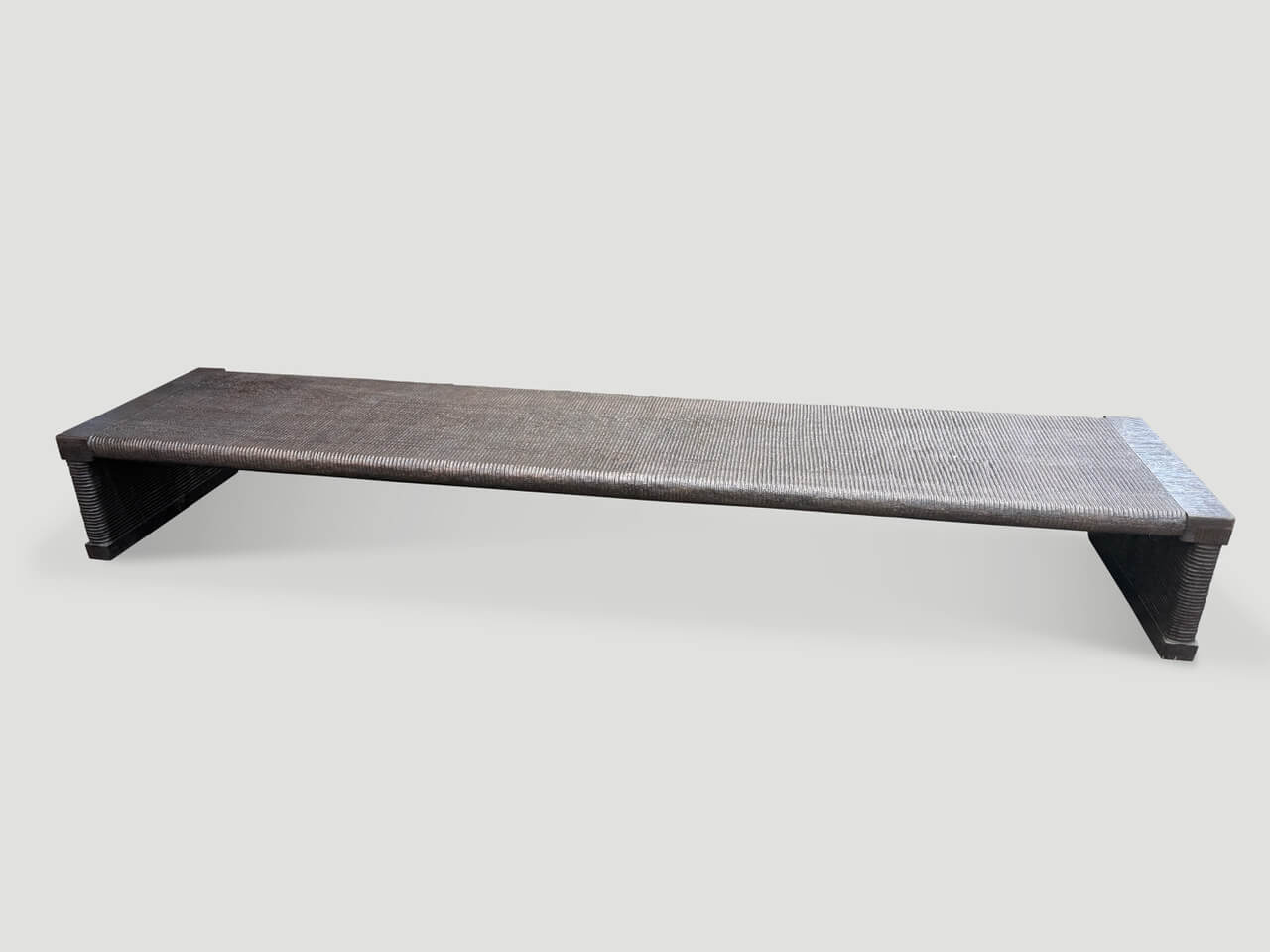 teak wood EXQUISITE MONUMENTAL COUTURE HAND CARVED BENCH