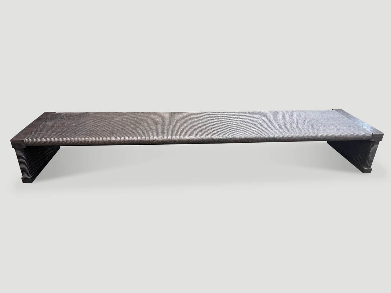 teak wood EXQUISITE MONUMENTAL COUTURE HAND CARVED BENCH