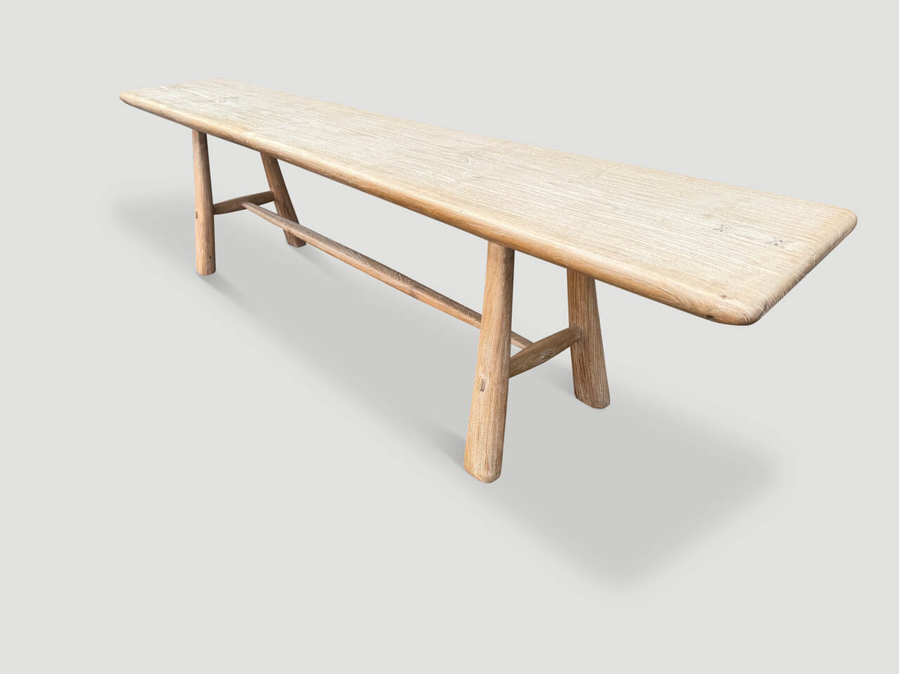 IMPRESSIVE MILKY TONED LONG CONSOLE OR DINING TABLE