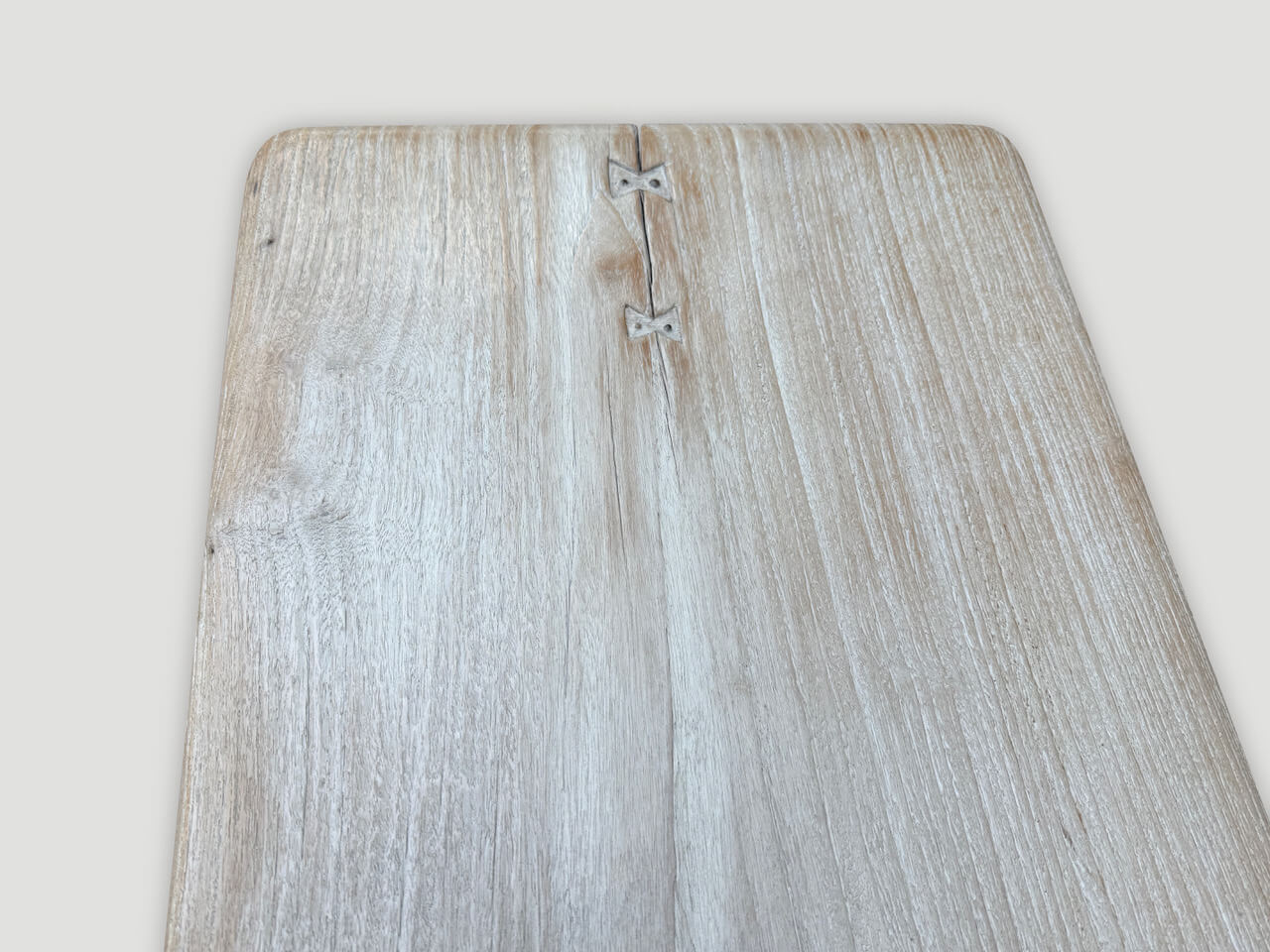 IMPRESSIVE MILKY TONED LONG CONSOLE OR DINING TABLE