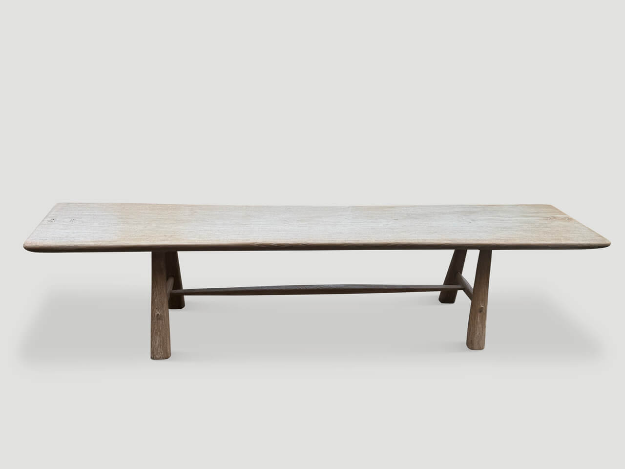IMPRESSIVE MILKY TONED LONG CONSOLE OR DINING TABLE