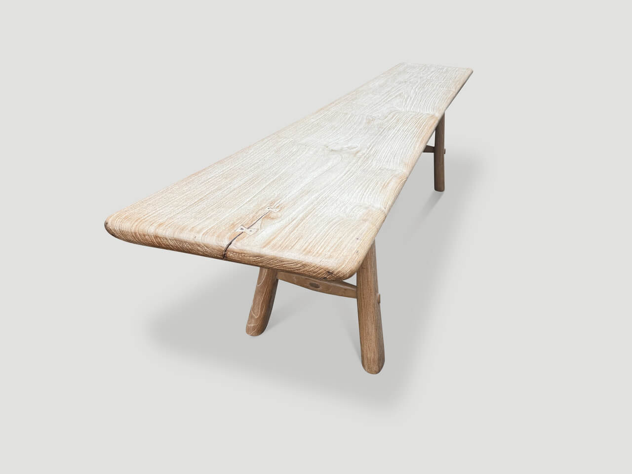 IMPRESSIVE MILKY TONED LONG CONSOLE OR DINING TABLE