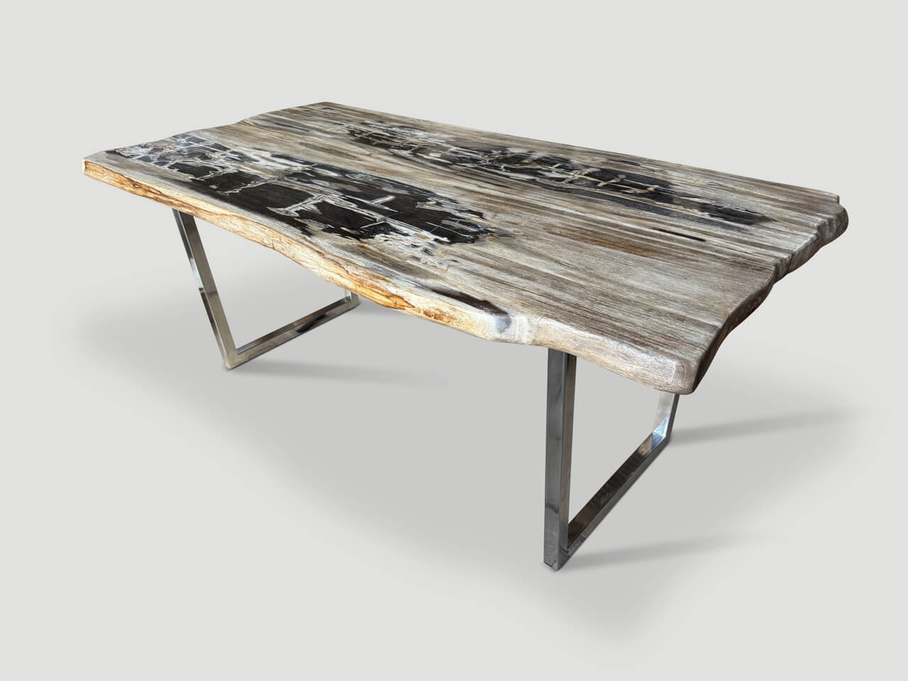 high quality petrified wood dining table