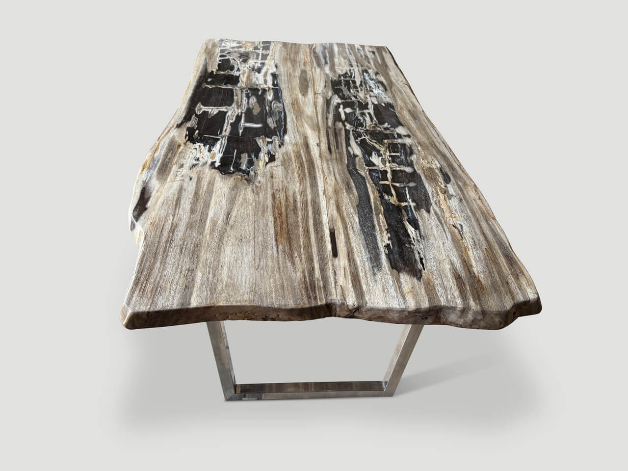 high quality petrified wood dining table