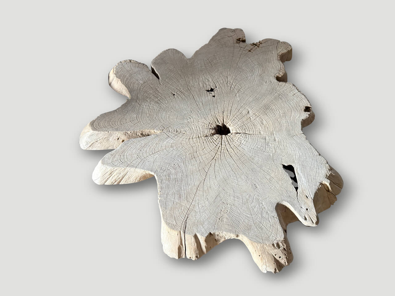 AMORPHOUS MID CENTURY STYLE BLEACHED COFFEE TABLE