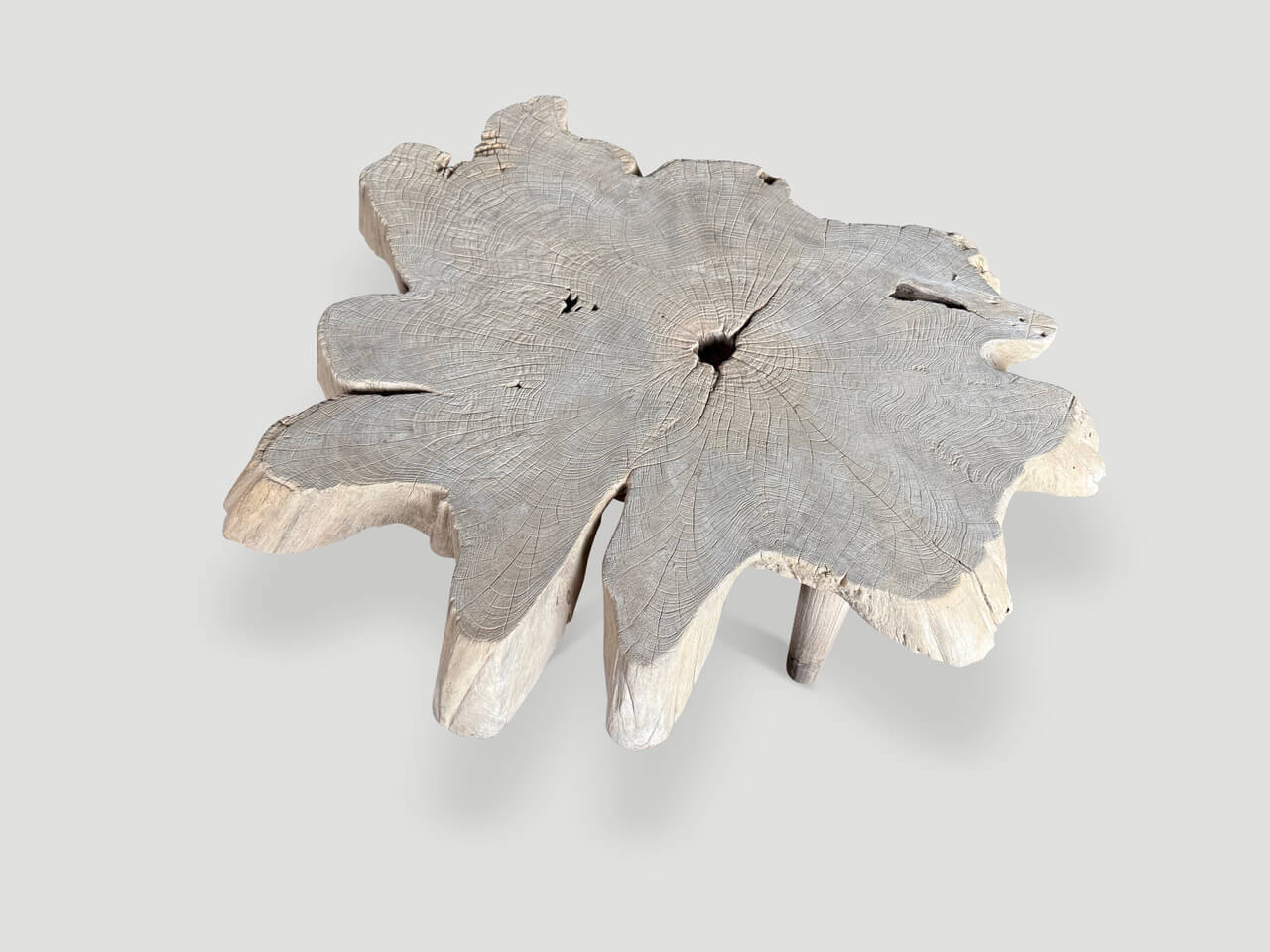 AMORPHOUS MID CENTURY STYLE BLEACHED COFFEE TABLE