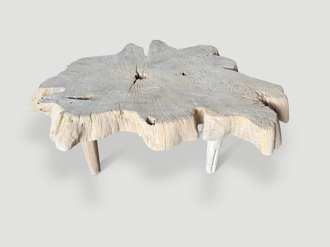 AMORPHOUS MID CENTURY STYLE BLEACHED COFFEE TABLE