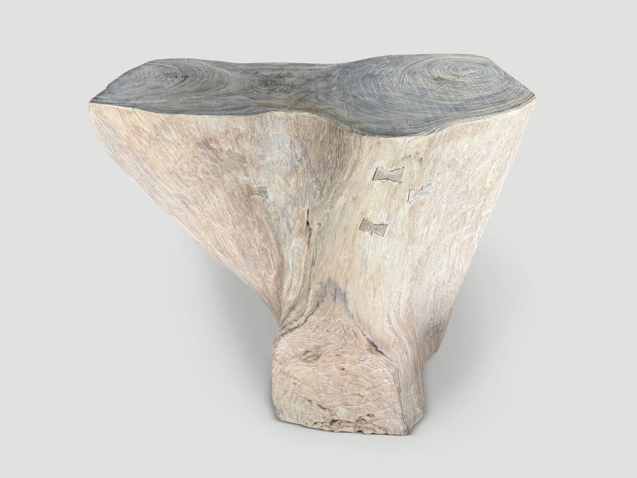 century old teak rice pounder