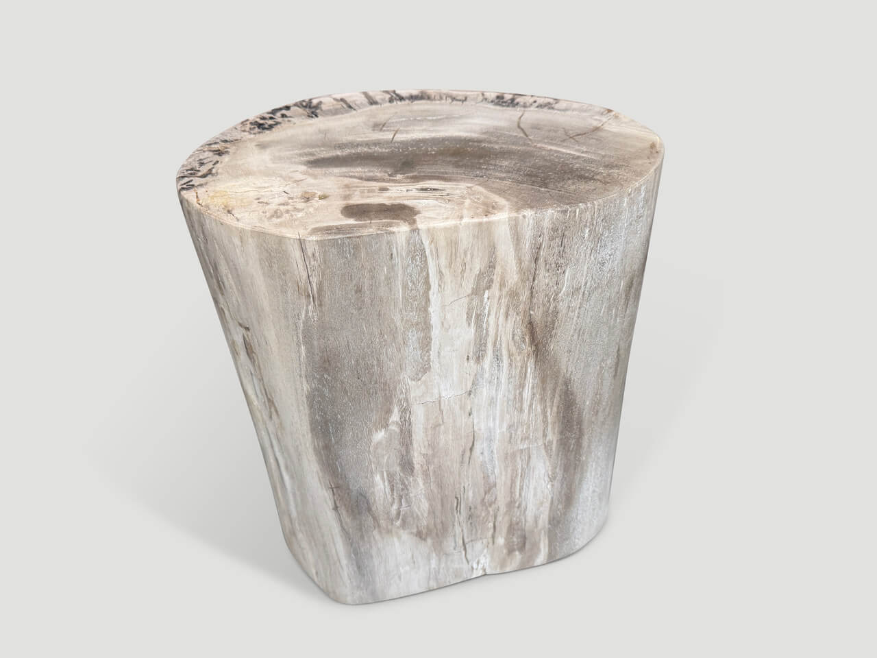 high quality petrified wood side table