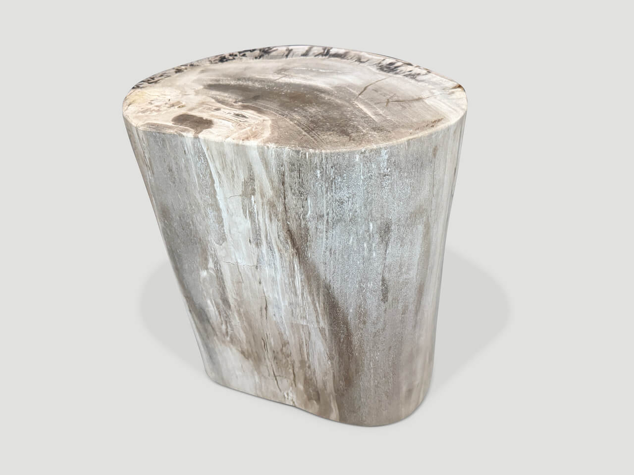 high quality petrified wood side table