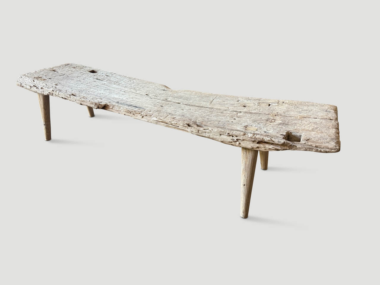 ANCIENT TEAK WOOD CHAISE OR BENCH