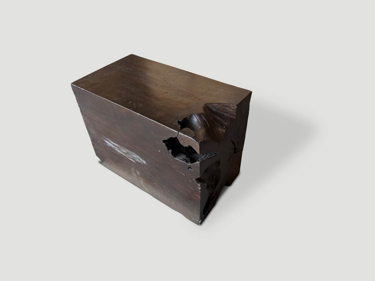 SCULPTURAL TEAK SIDE TABLE OR COFFEE TABLE