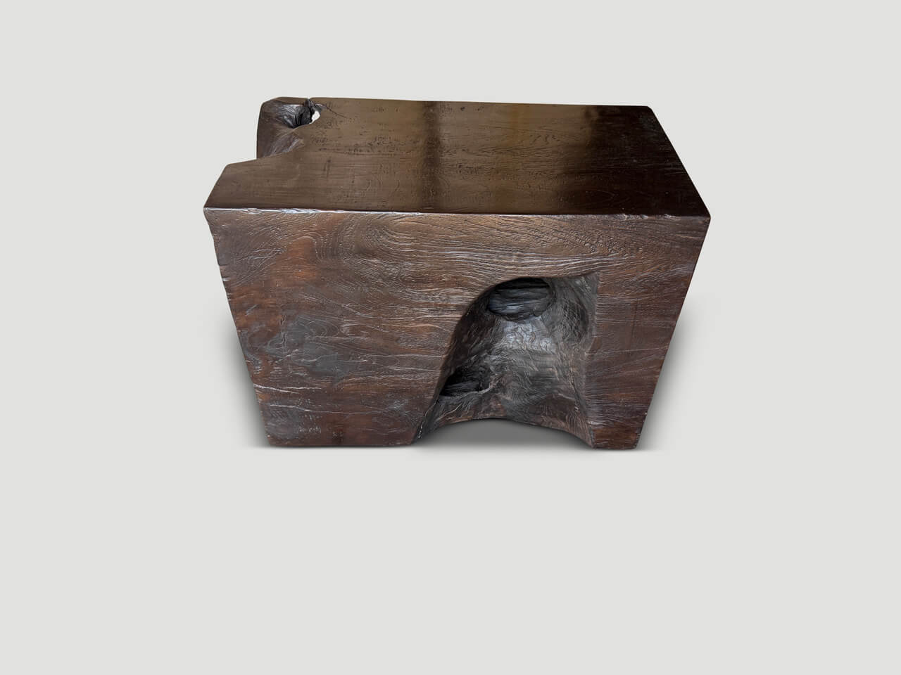 SCULPTURAL TEAK SIDE TABLE OR COFFEE TABLE