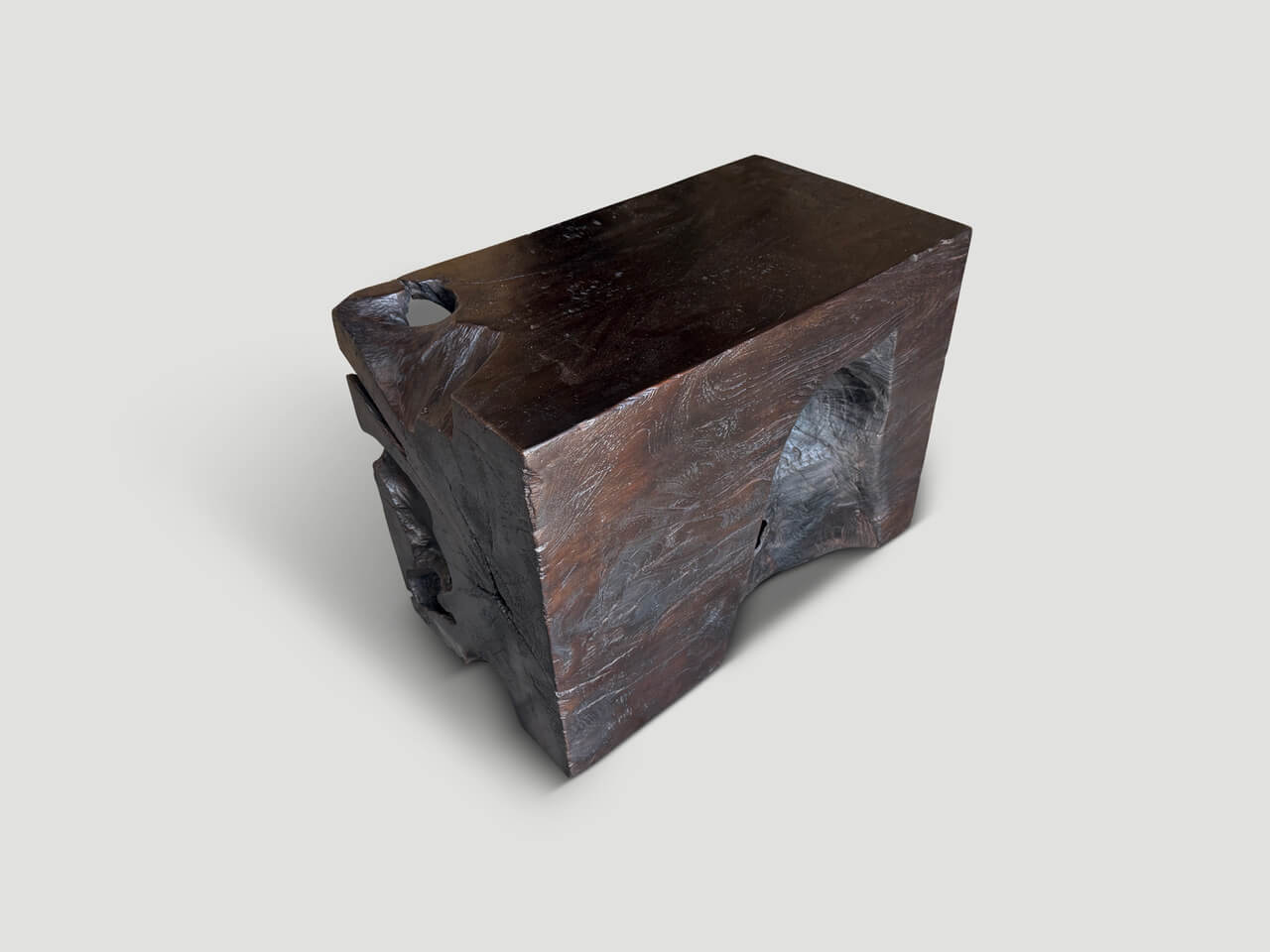 SCULPTURAL TEAK SIDE TABLE OR COFFEE TABLE