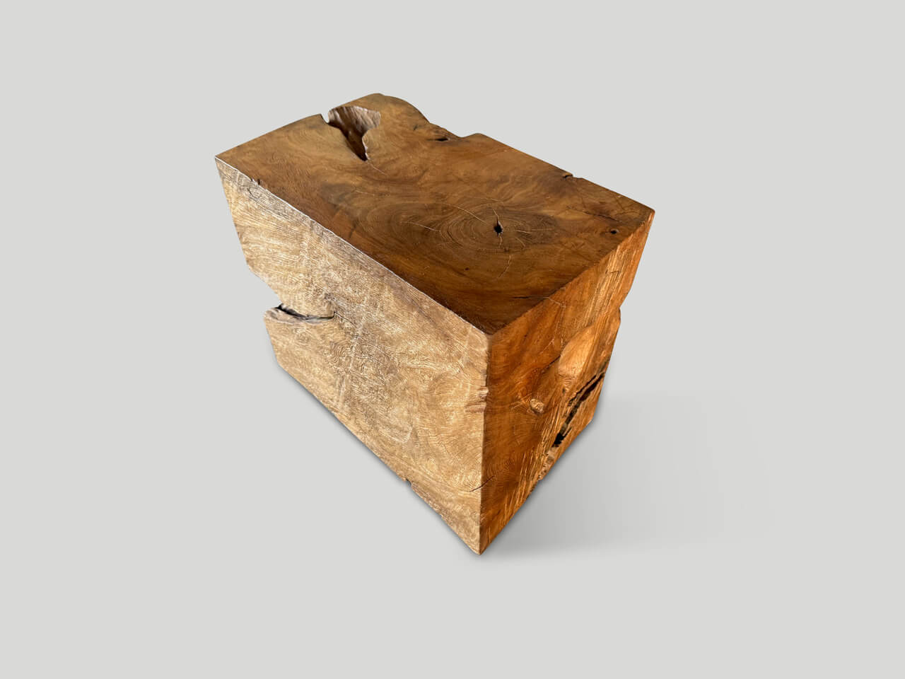 SCULPTURAL TEAK SIDE TABLE OR COFFEE TABLE