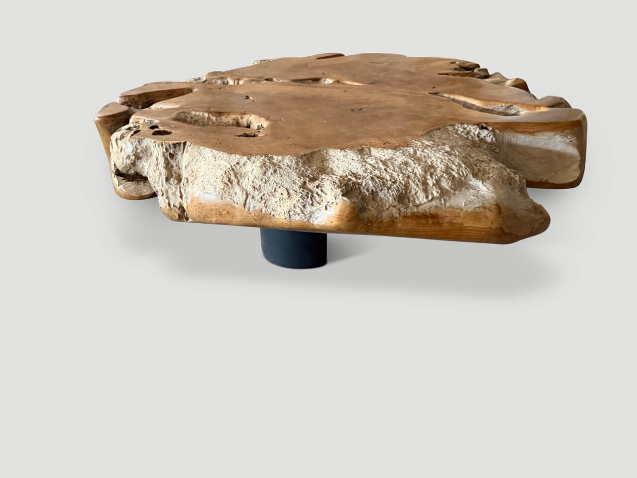 SCULPTURAL CENTURY OLD TEAK WOOD COFFEE TABLE