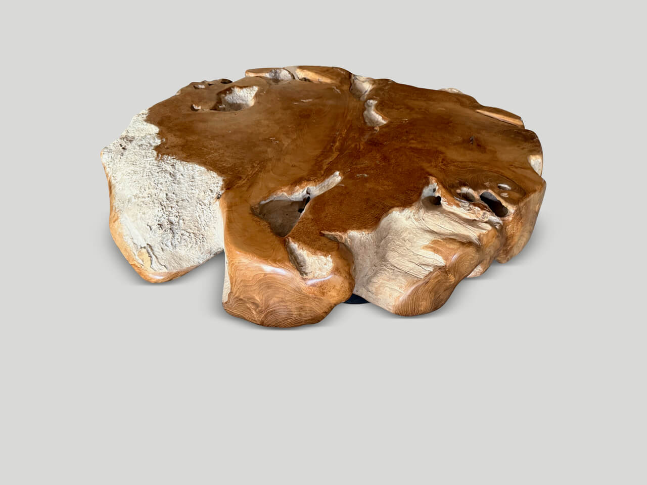 SCULPTURAL CENTURY OLD TEAK WOOD COFFEE TABLE