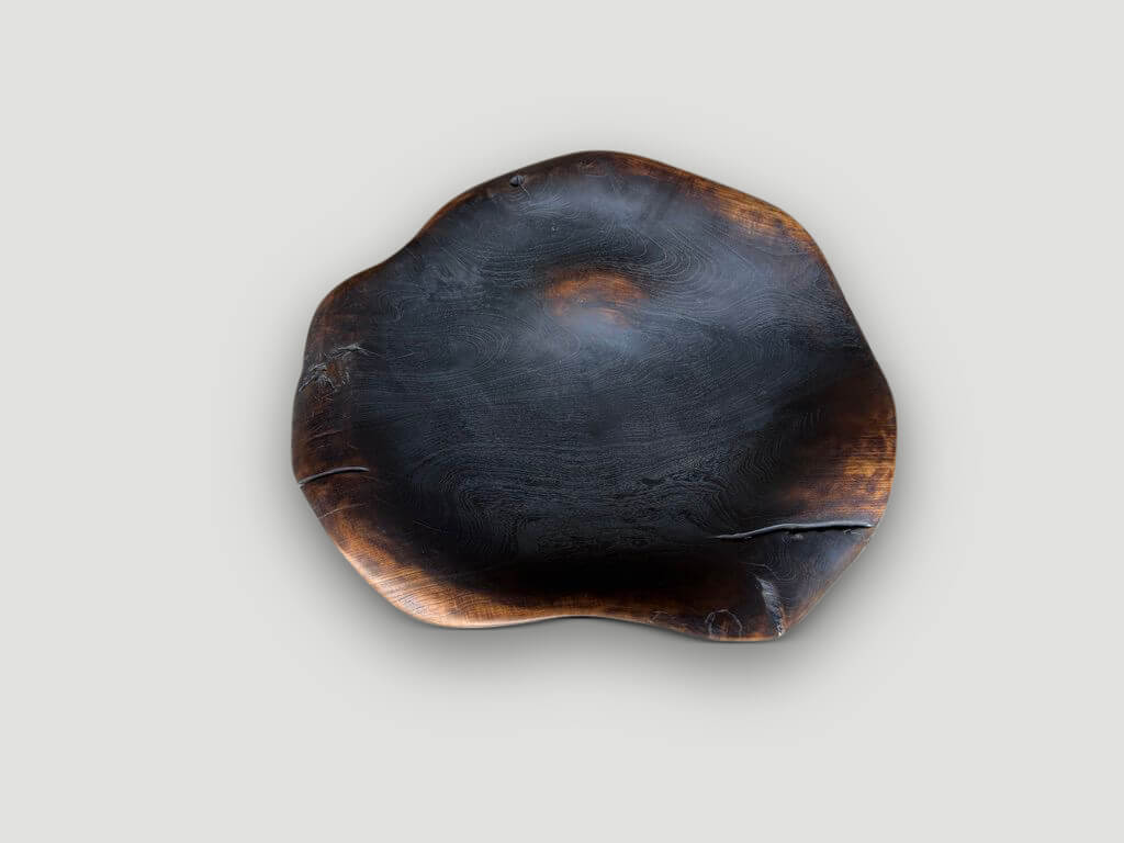 CHARRED SCULPTURAL BOWL OR PLATTER