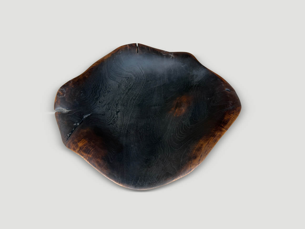 CHARRED SCULPTURAL BOWL OR PLATTER