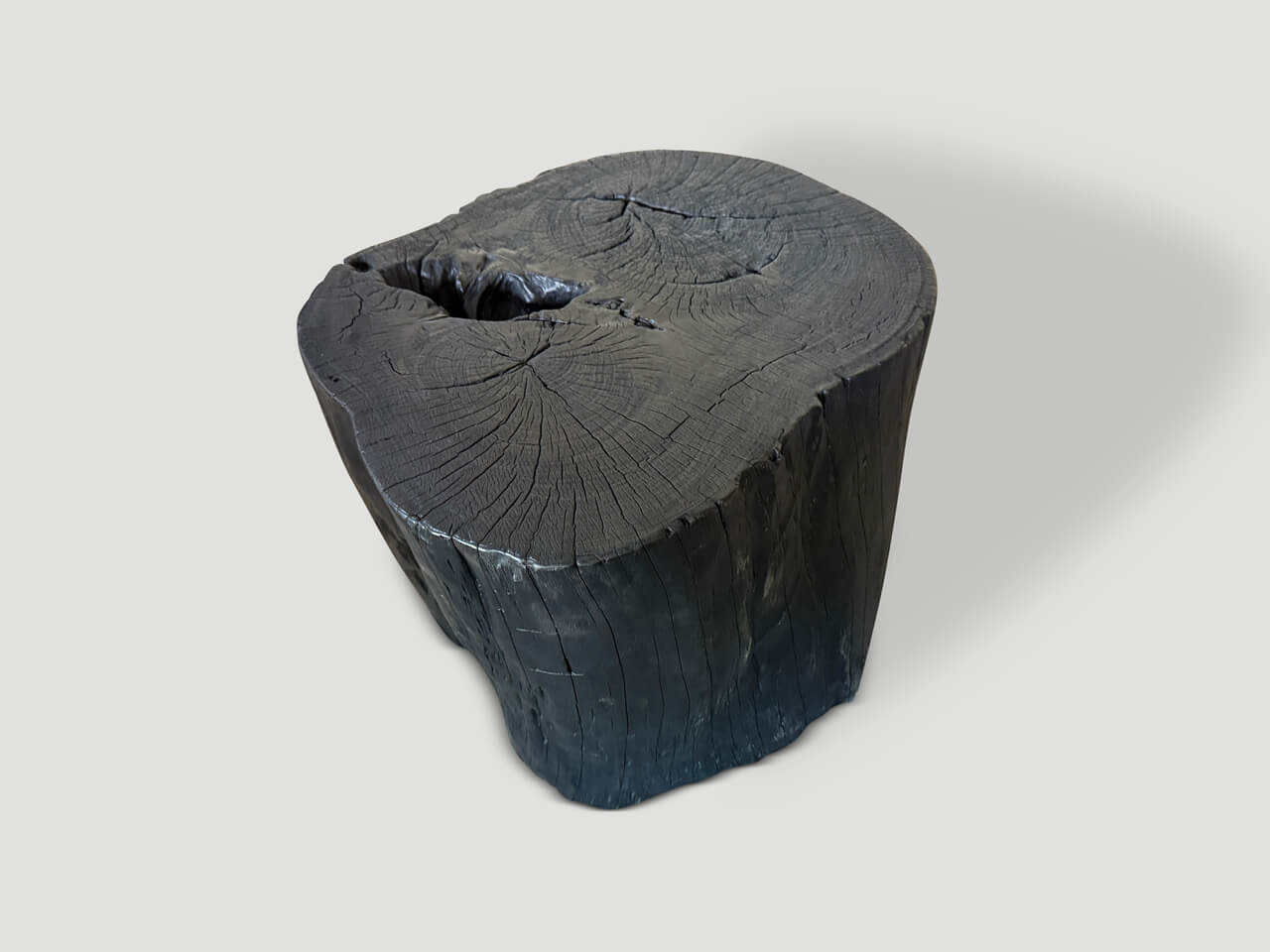 CHARRED COFFEE TABLE OR SIDE TABLE