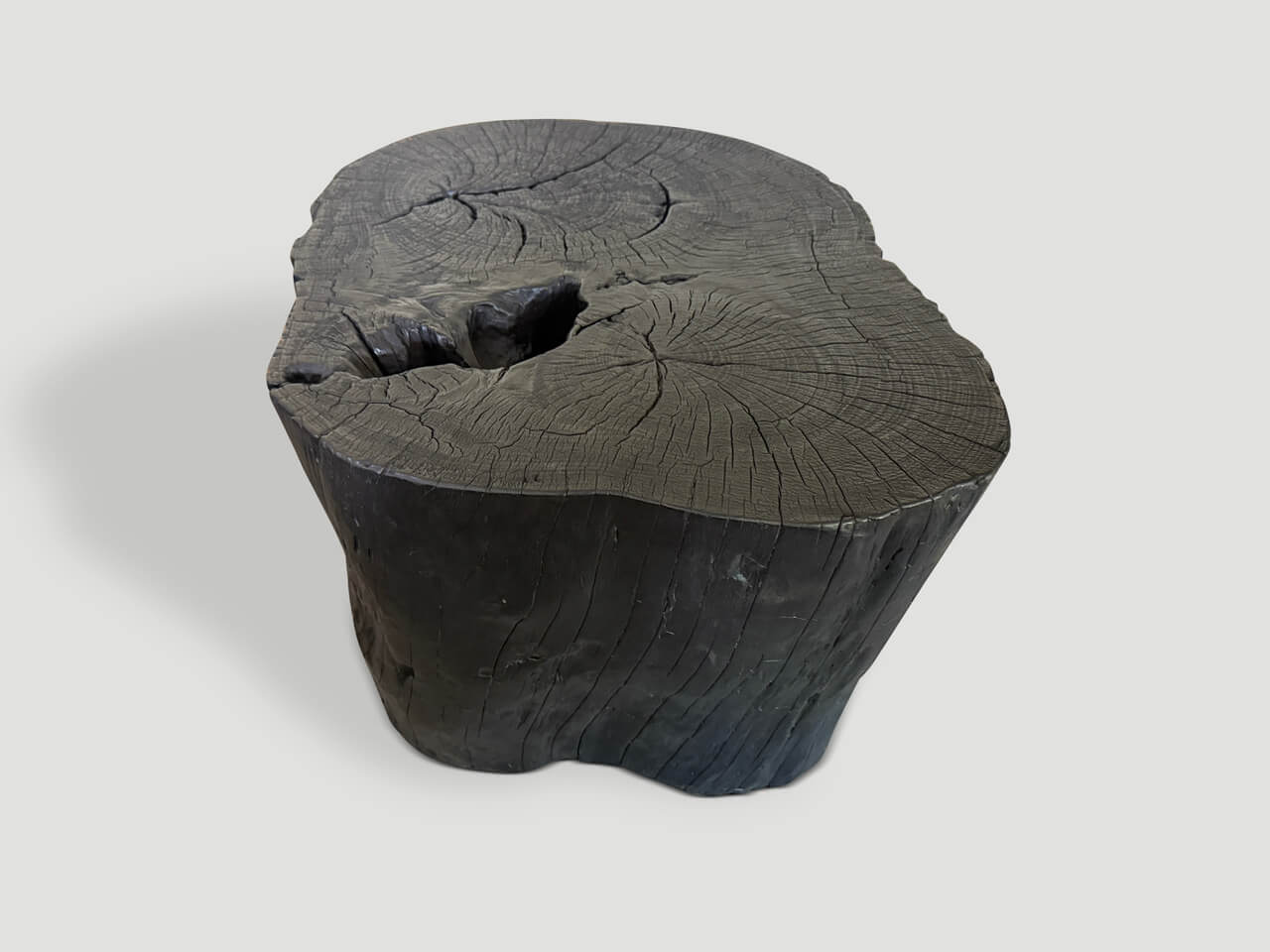 CHARRED COFFEE TABLE OR SIDE TABLE