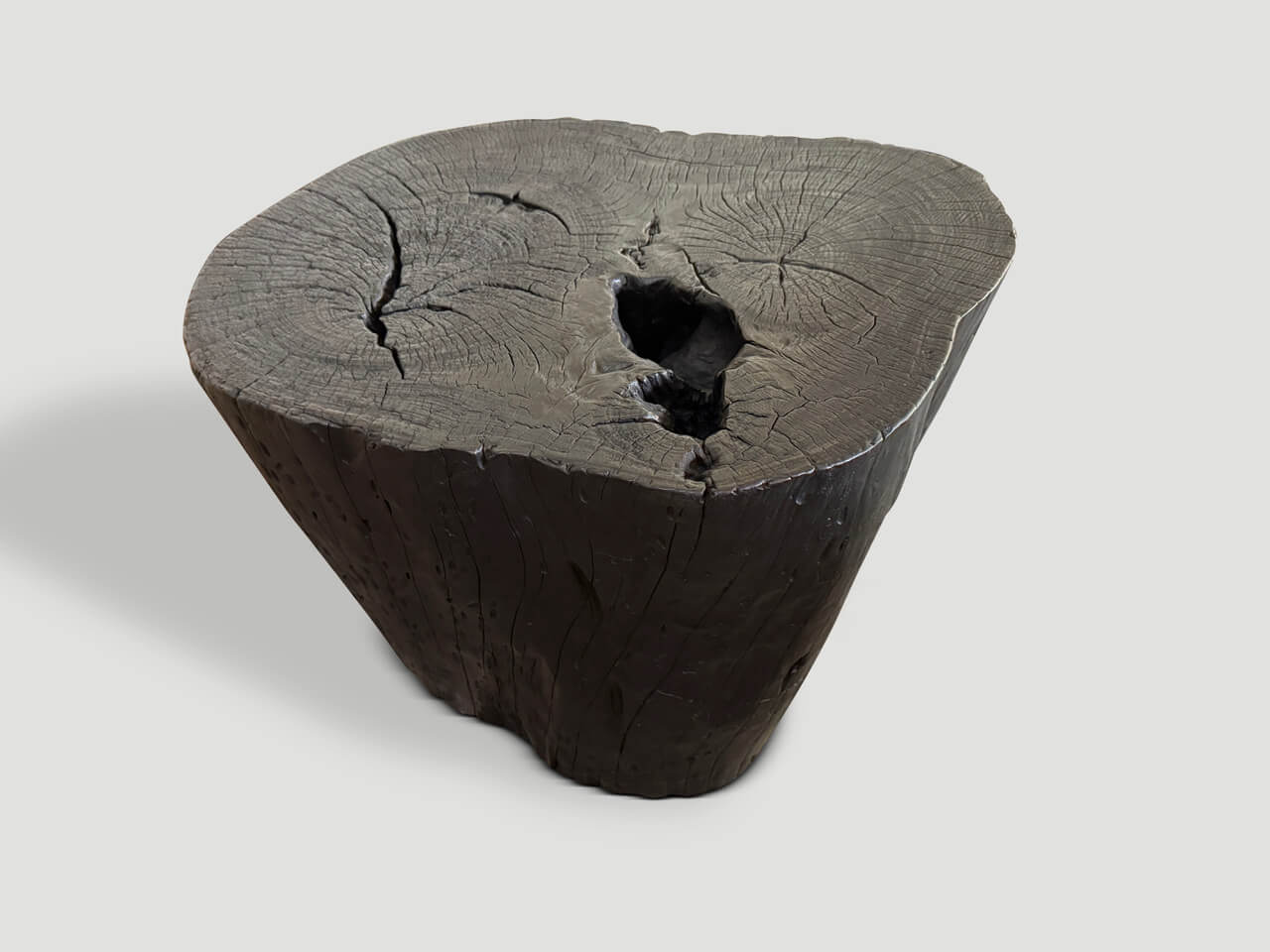 CHARRED COFFEE TABLE OR SIDE TABLE