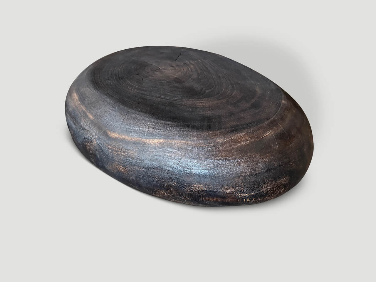 PEBBLE STYLE CHARRED COFFEE TABLE