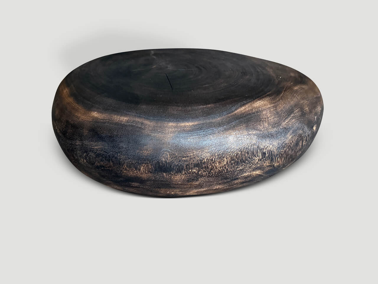 PEBBLE STYLE CHARRED COFFEE TABLE