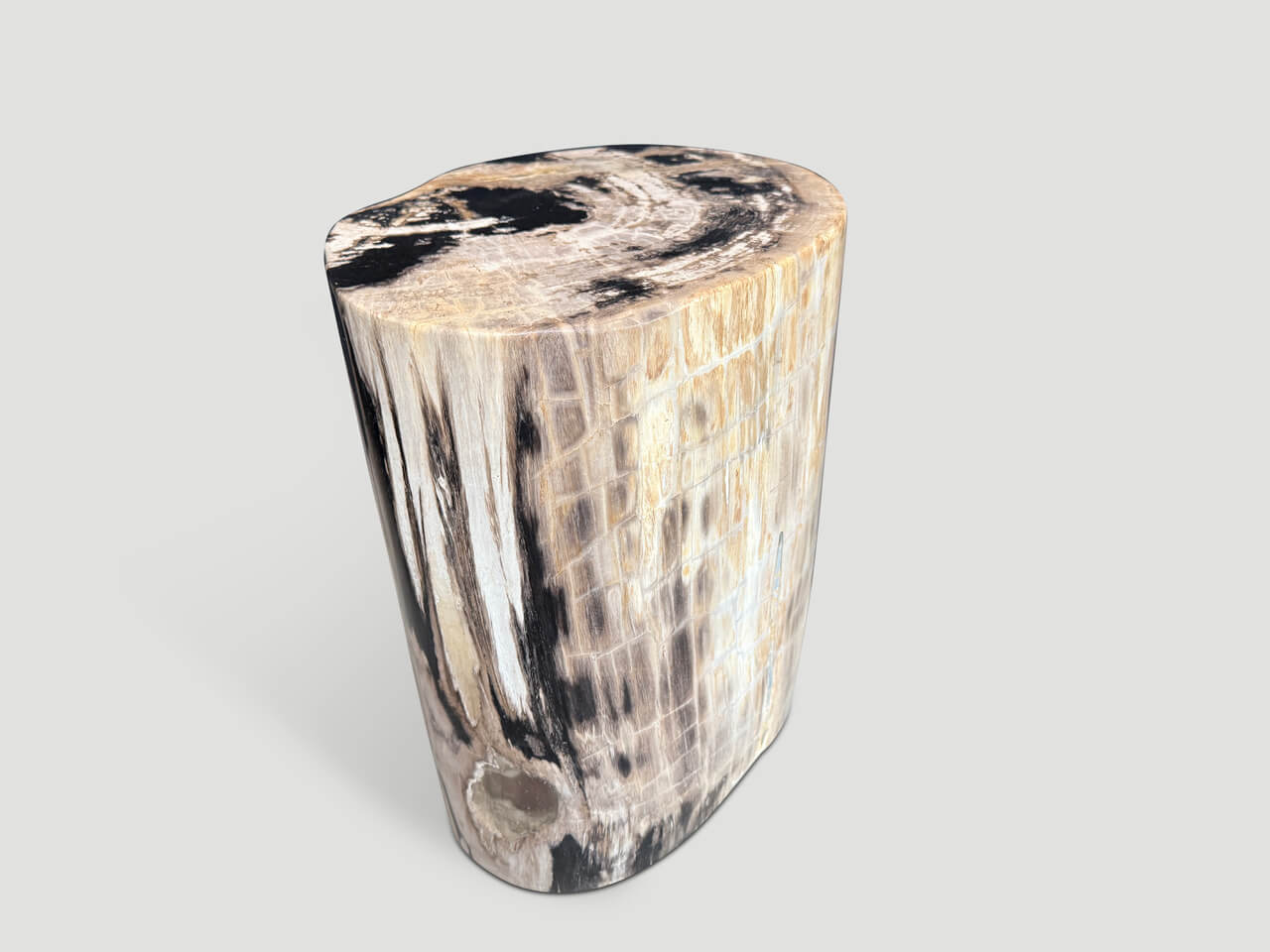HIGH QUALITY PETRIFIED WOOD SIDE TABLE