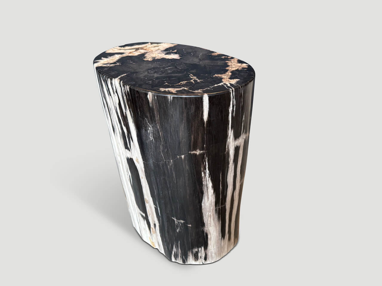 HIGH QUALITY PETRIFIED WOOD SIDE TABLE
