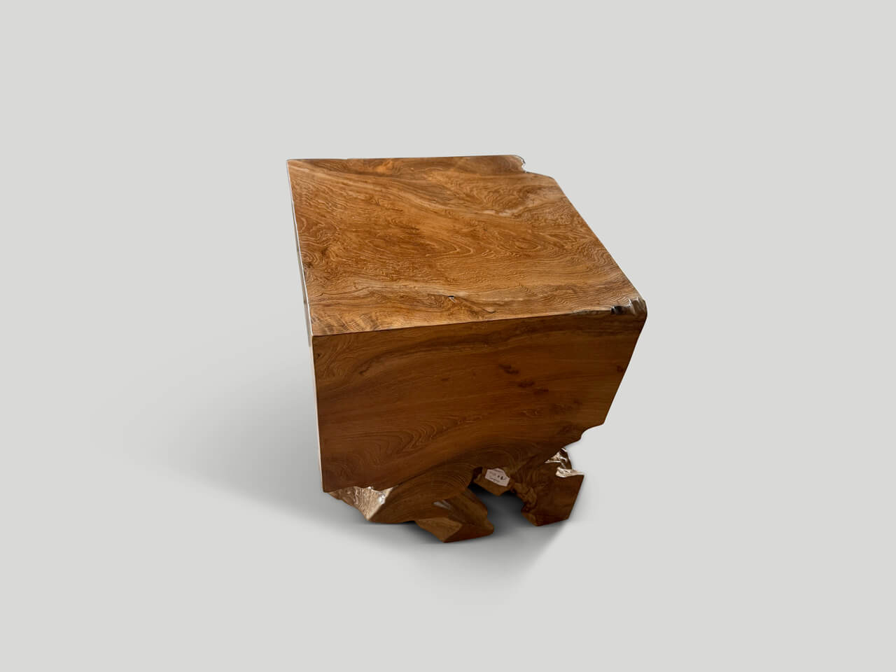 SCULPTURAL TEAK SIDE TABLE