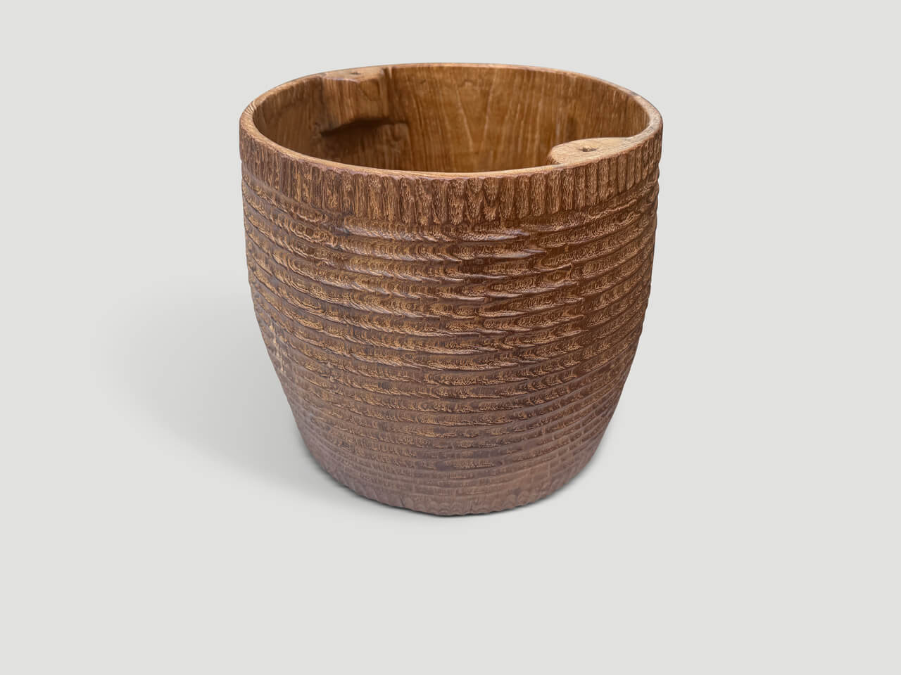 HAND CARVED CONTAINER OR SIDE TABLE