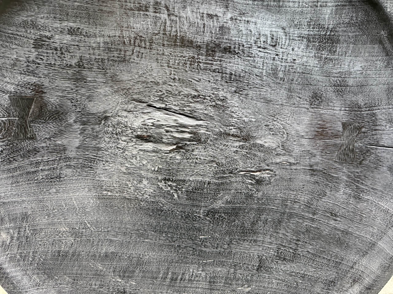 IMPRESSIVE LARGE CHARRED PLATTER