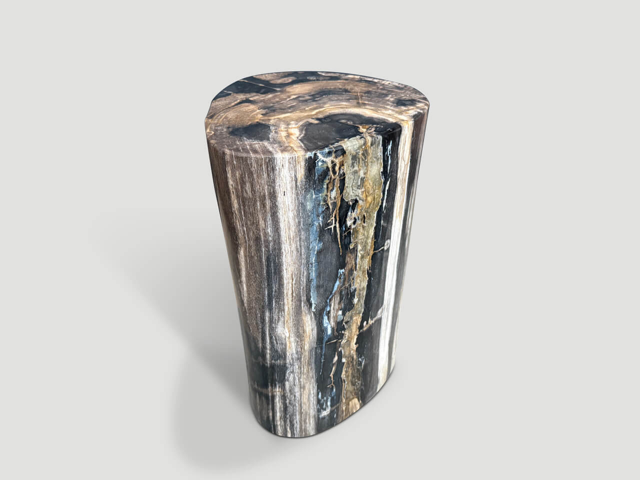 HIGH QUALITY PETRIFIED WOOD SIDE TABLE