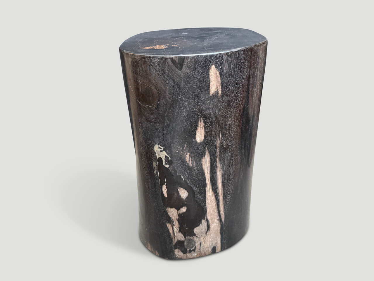 SUPER SMOOTH ANCIENT PETRIFIED WOOD SIDE TABLE