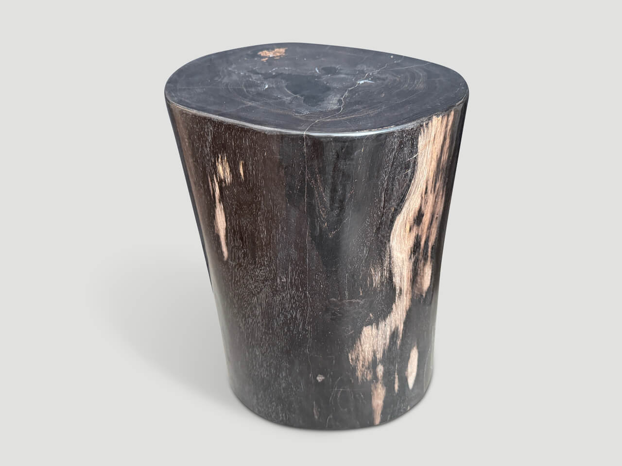 SUPER SMOOTH ANCIENT PETRIFIED WOOD SIDE TABLE
