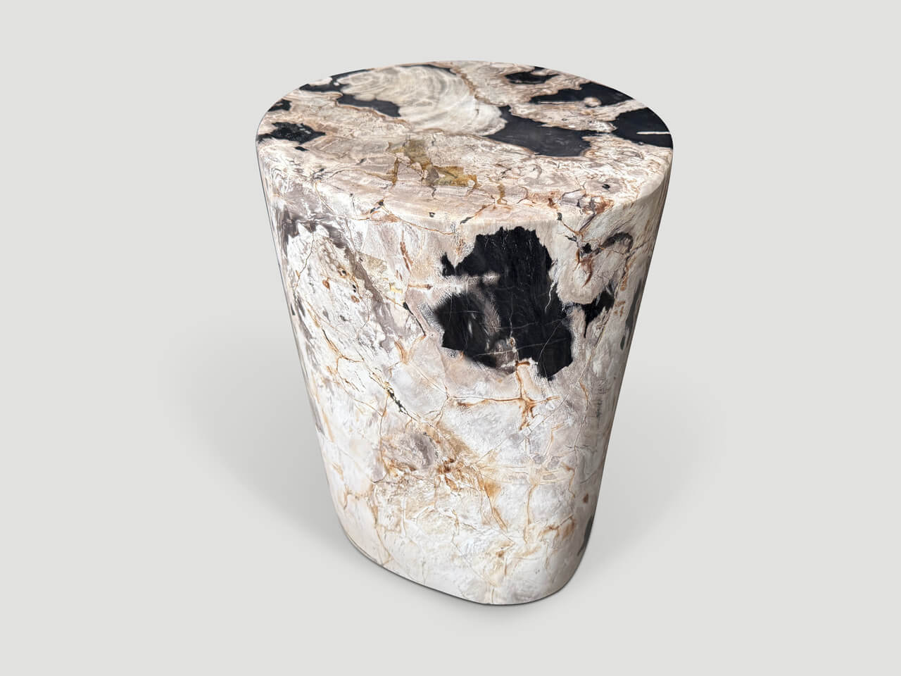 HIGH QUALITY PETRIFIED WOOD SIDE TABLE