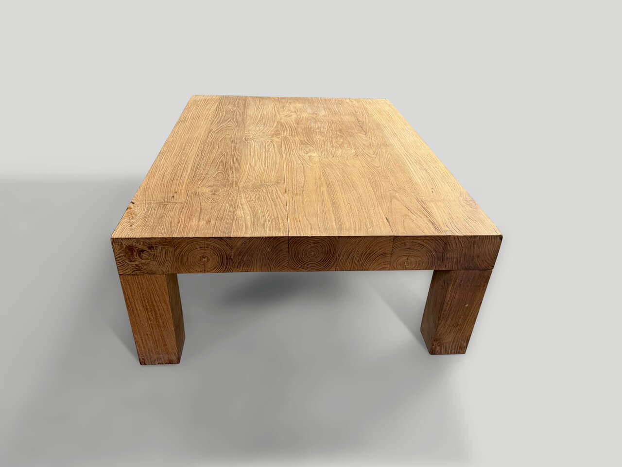 natural teak coffee table