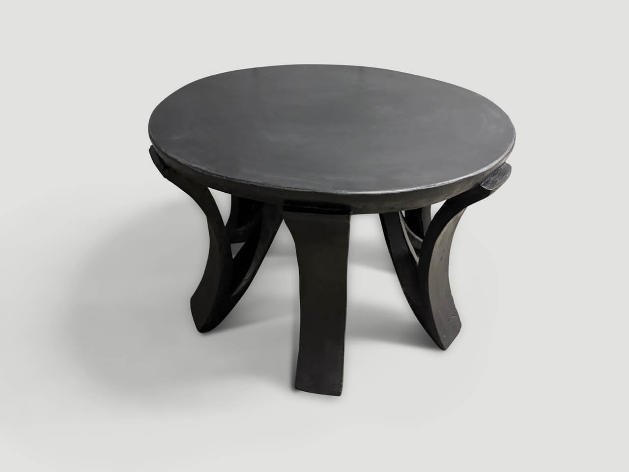 RUSTIC AFRICAN HAND CARVED LARGE SIDE TABLE OR COFFEE TABLE