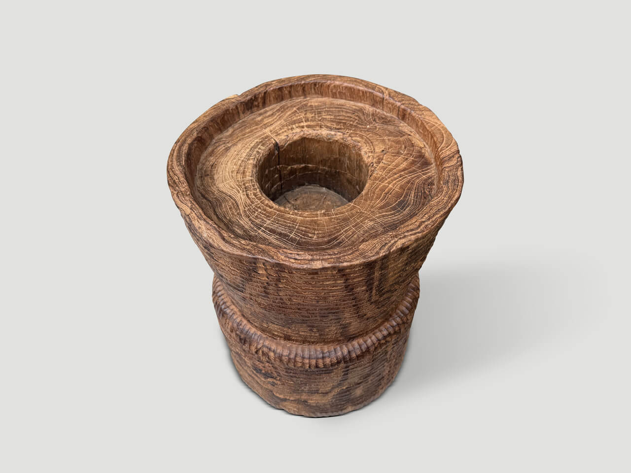 ANCIENT TEAK WOOD MORTAR