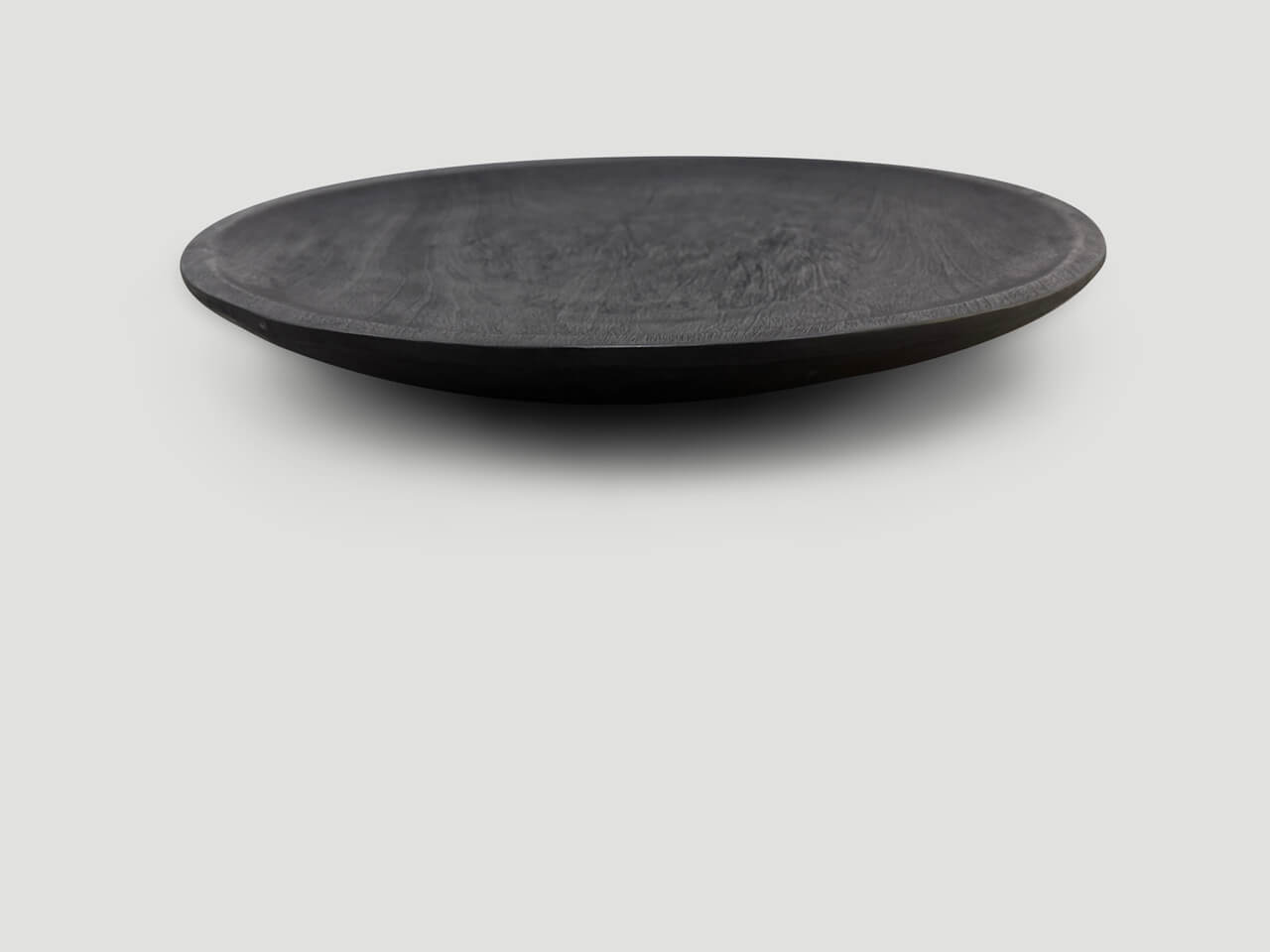 impressive large charred teak wood platter