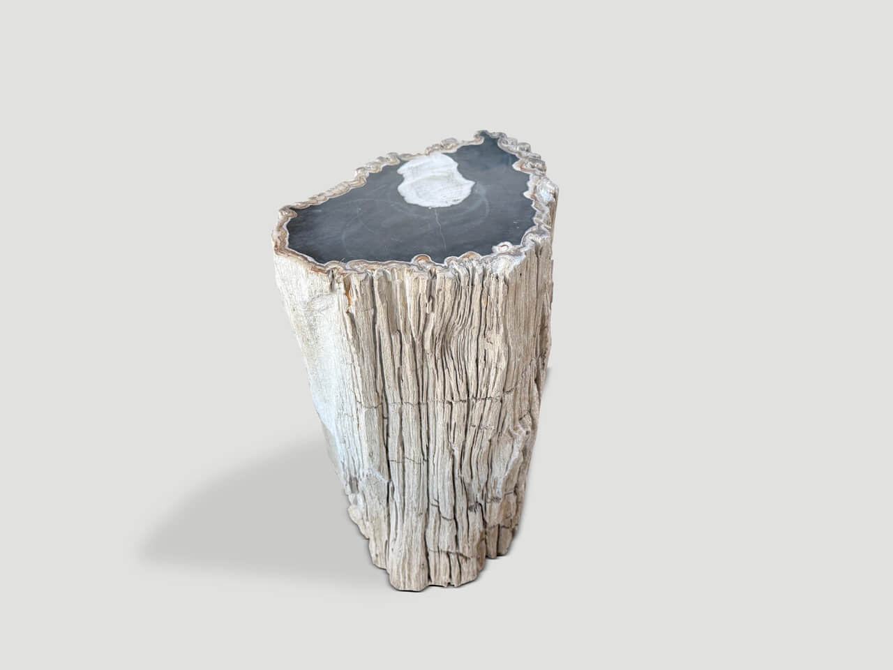 abstract petrified wood side table