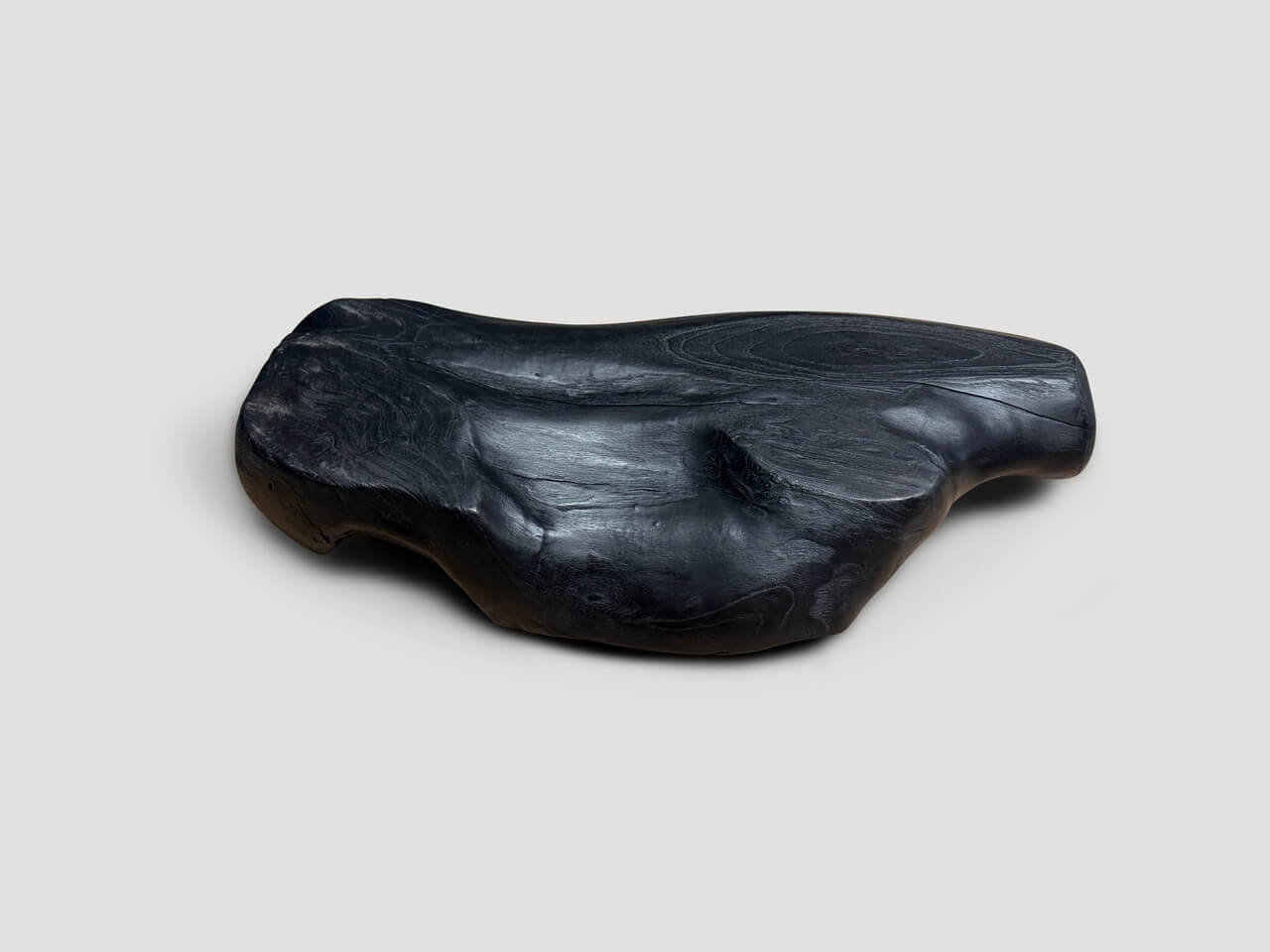 burnt teak wood vessel