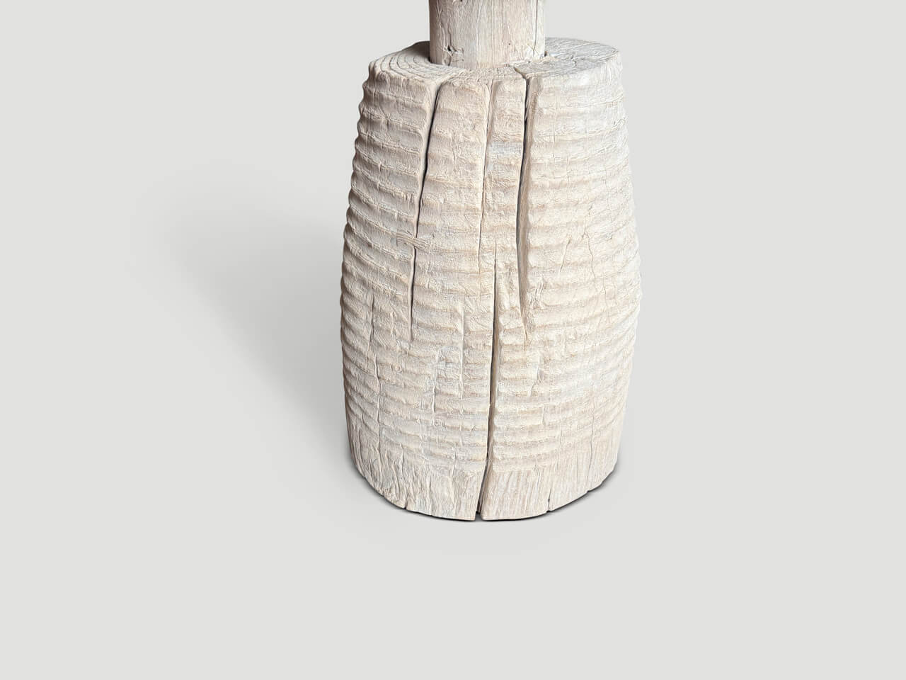 MODERN ORGANIC BLEACHED ENTRY TABLE OR SMALL DINING TABLE