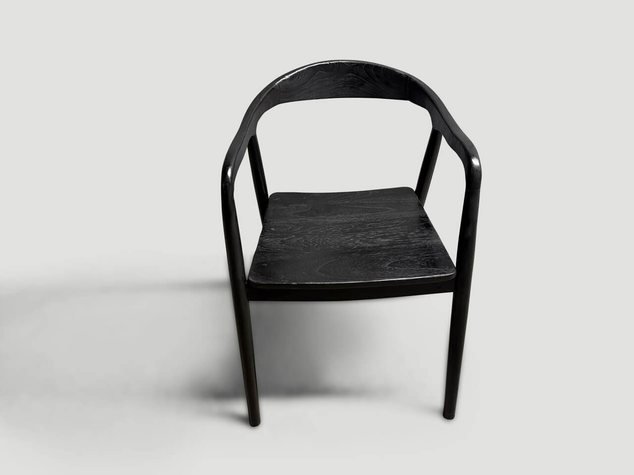 minimalist espresso stained chair