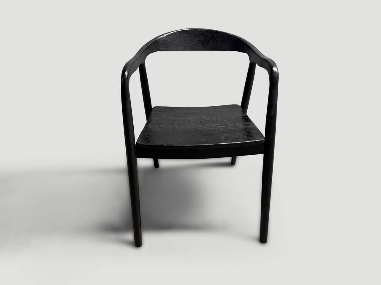 minimalist espresso stained chair