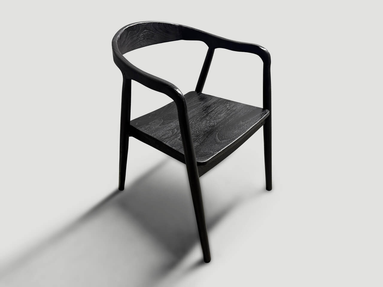 minimalist espresso stained chair