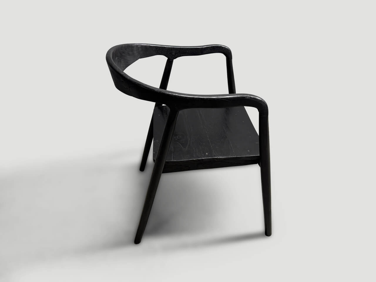 minimalist espresso stained chair